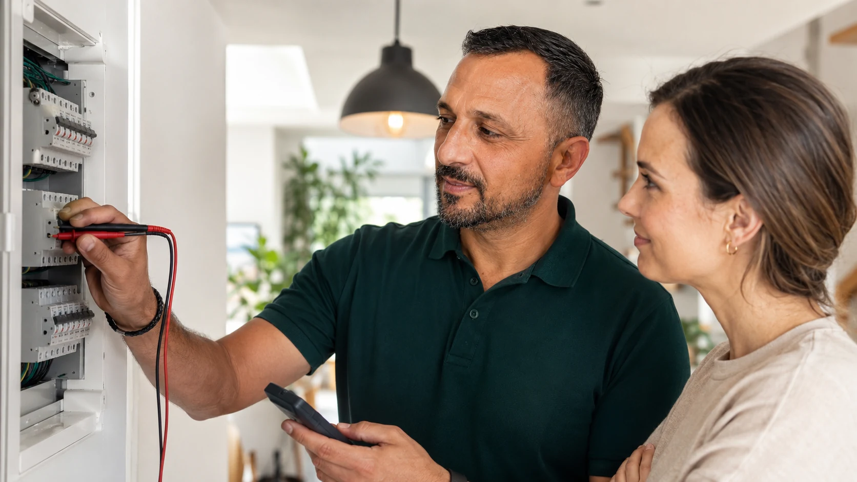 Contrôle du tableau électrique par un diagnostiqueur Justdiag