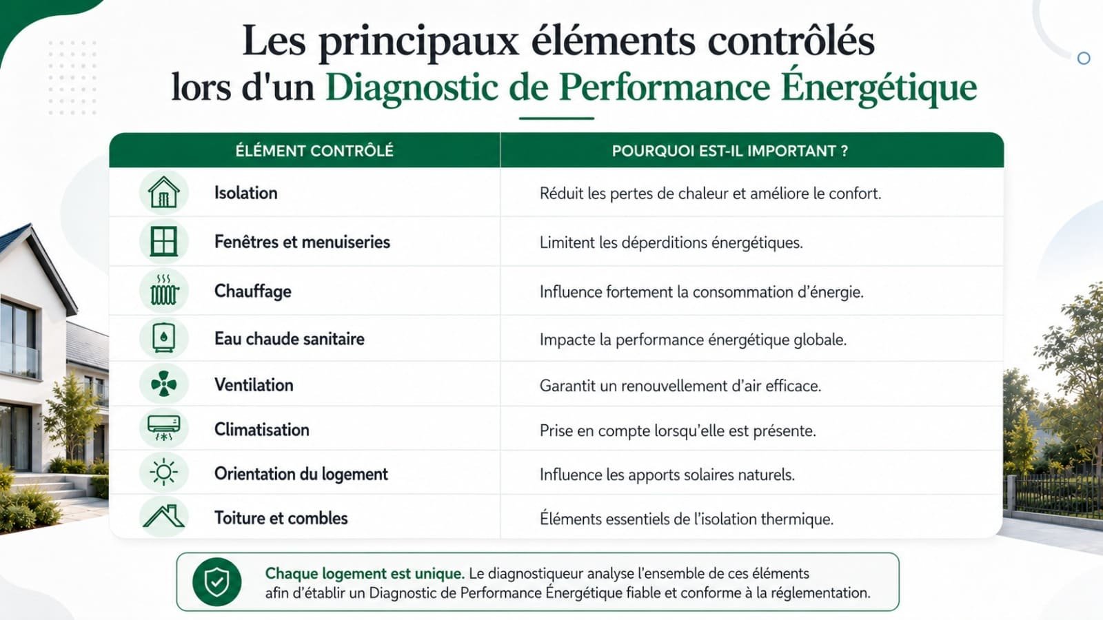 Éléments de l’installation électrique contrôlés par JUSTDIAG